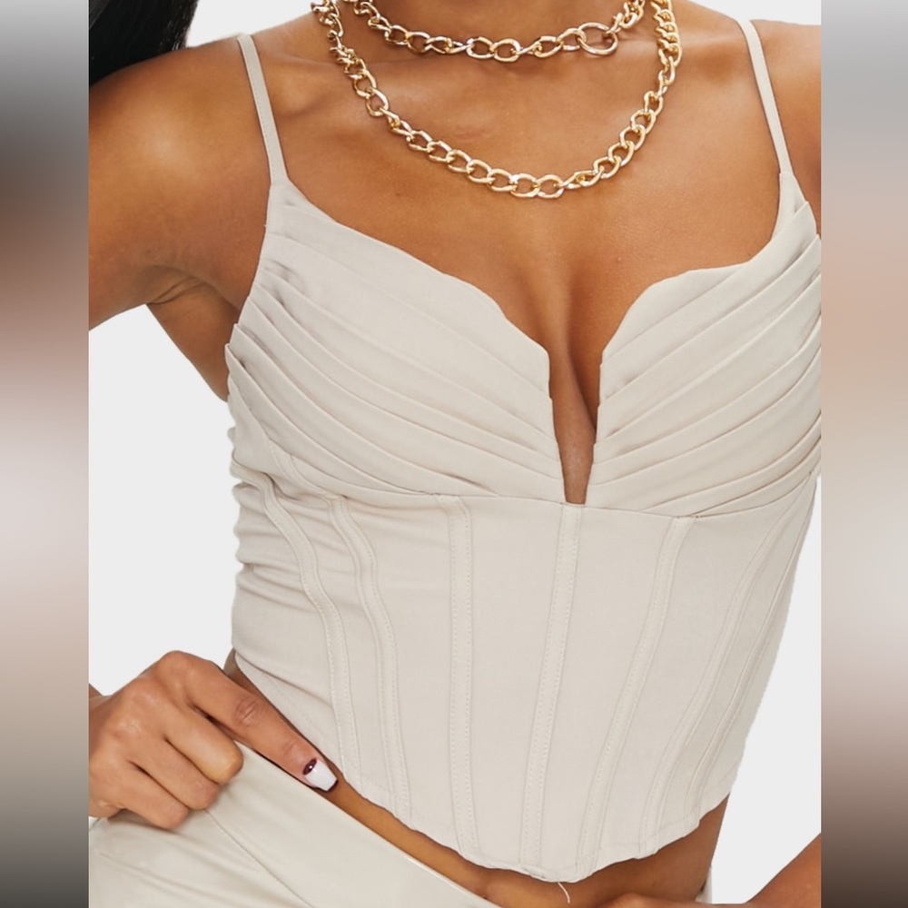 Strappy Pleated Burst Corset